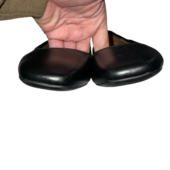 VIONIC Orinda Skimmers Black Leather Ballet Flats Slip On Shoes Woman's 8.5 - Picture 3 of 10